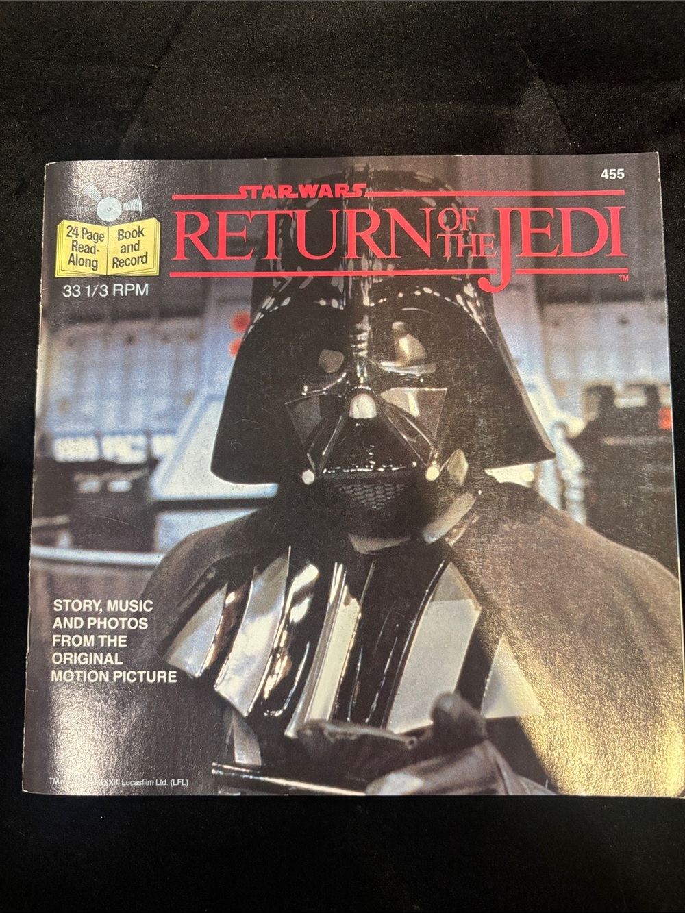 STAR WARS Return of the Jedi Read-Along Book & Record VINTAGE Disney 1983